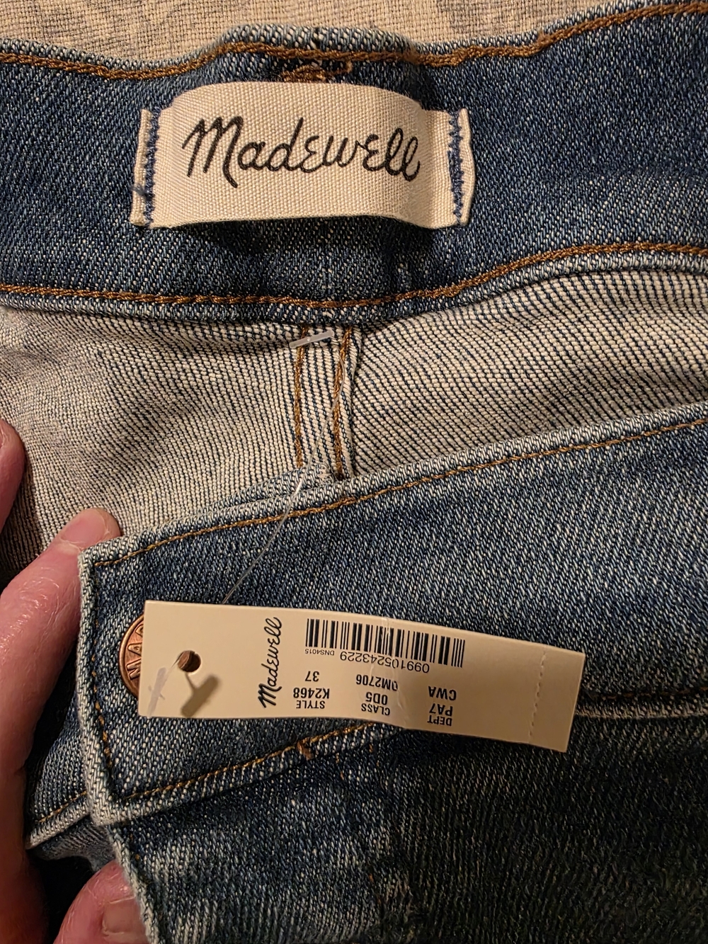 Madewell Medium Blue High-Rise Button-Fly Cropped Jeans - Picture 10 of 10